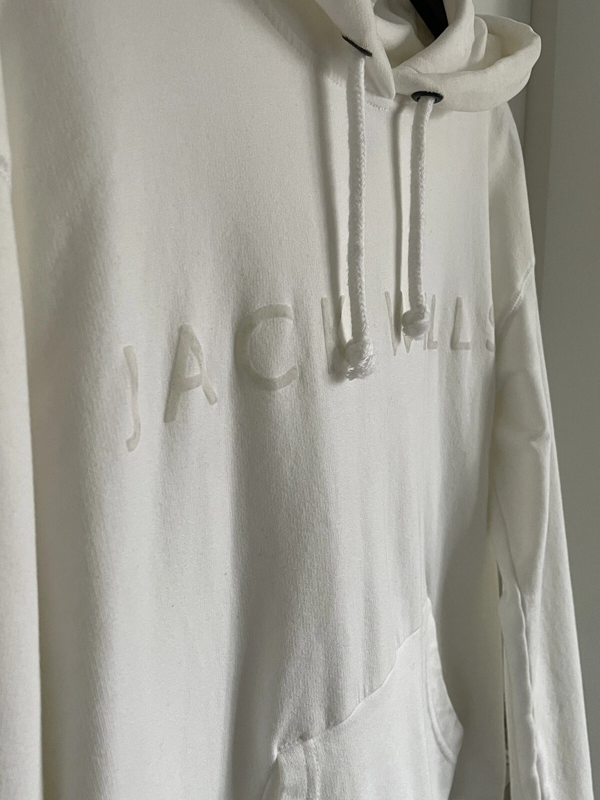 OFF WHITE Maglione donna bianco sporco JACK WILLS sopra la testa manica lunga con cappuccio Taglia 10