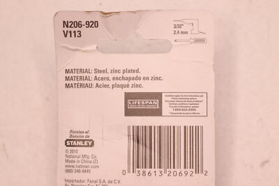 4-Pk) National Hardware Corner Brace Zinc Plated Steel 1-1/2