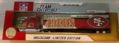 2002 Fleer NFL Team Collectibles San Francisco 49ers Semi Truck and Trailer
