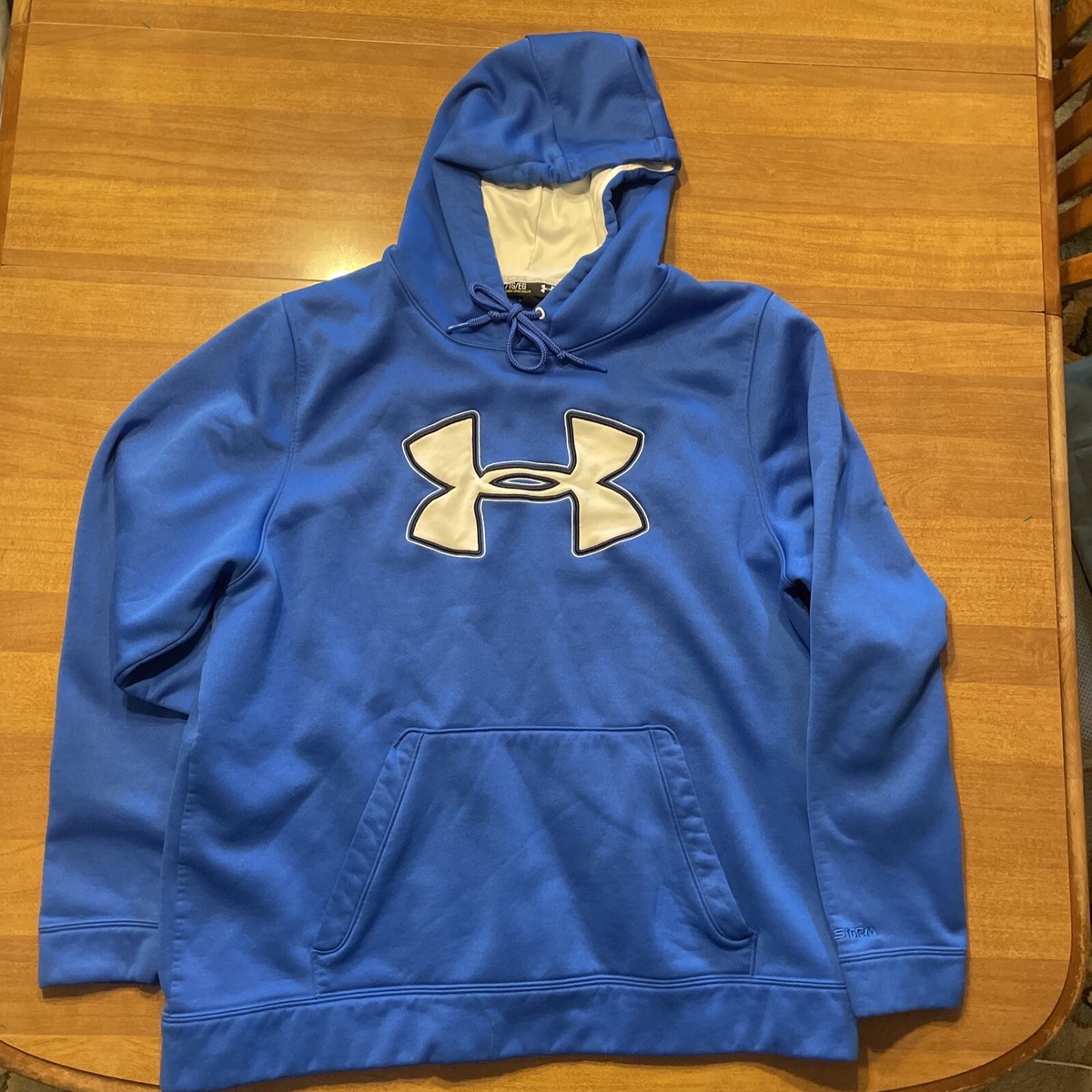 Under Armour Men's Hoodie Logo Polyester Pullover Sweatshirt Royal