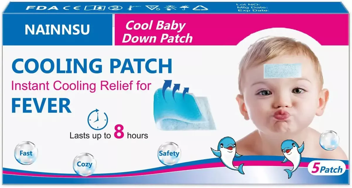 5 Sheets Baby Cool Pads for Kids Fever Discomfort,Cooling Relief Fever  Reducer