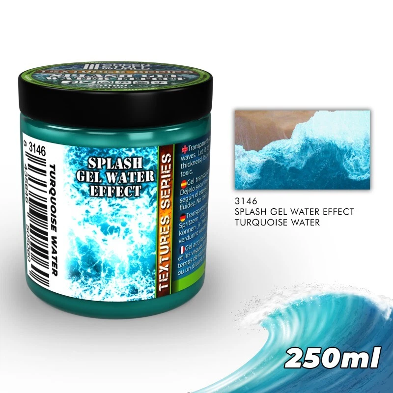 GREEN STUFF WORLD Gel à effet d'eau - Turquoise 250ml - Peintures Pinceaux texture