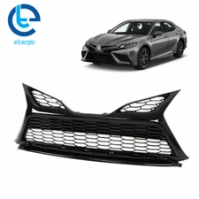 Without Sensor Hole Front Lower Grille Glossy Black For Toyota Camry SE 2021-22