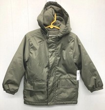 NWT Old Navy Olive Green Water Resistant Fleece Lined Hooded Jacket-Sizes 4T, 5T