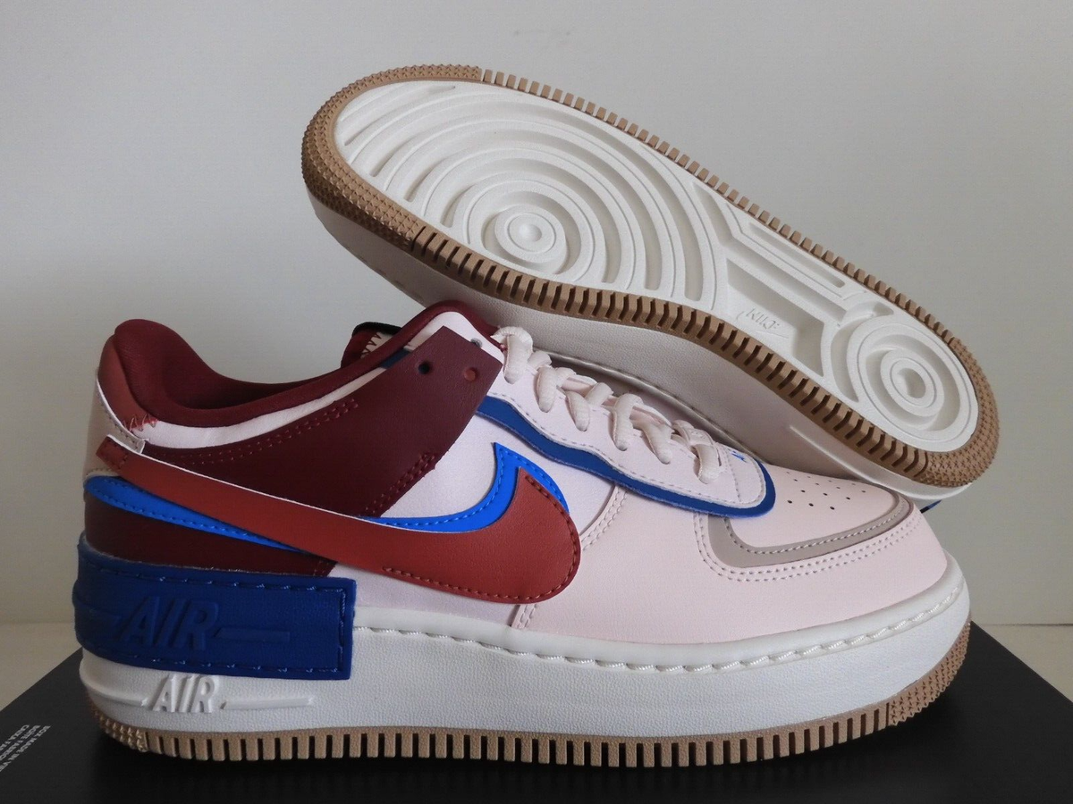 WMNS NIKE AIR FORCE 1 AF1 SHADOW LIGHT SOFT PINK-CANYON RUST SZ 10