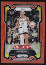 2024 Panini Monopoly Prizm WNBA DANA EVANS #55 ORANGE PRIZM /124 SKY