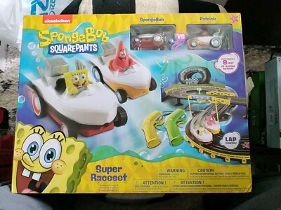 Nickelodeon SpongeBob Squar Super Raceset - 8 Feet Of Track! - New In Box