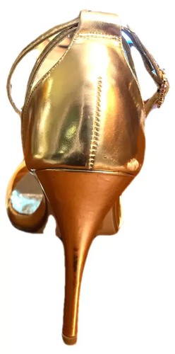 Women Heels Gold Patent Size 8 - Picture 3 of 3