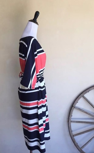 KARIN STEVENS Stripped Spandex Blend Comfy Belted Dress Plus 2X NEW TAGS! USA!!! - Picture 6 of 12