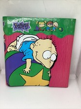 Vintage 1998 Rugrats Nickelodeon 3 Ring Binder w Folder Tommy Pickles