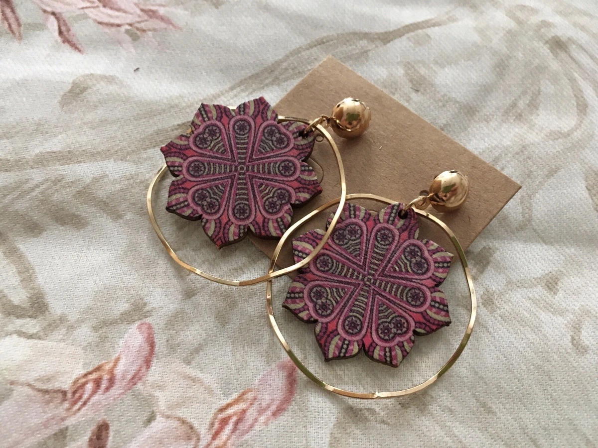 9 Paia Di Orecchini Etnici In Legno Naturale Per Donna – Albero Della Vita, Ganci In Acciaio Inox 316L, Stile Boho Vintage - 2
