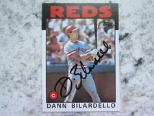 Reds Dann Bilardello Signed Autographed 1986 Topps Nr.Mint