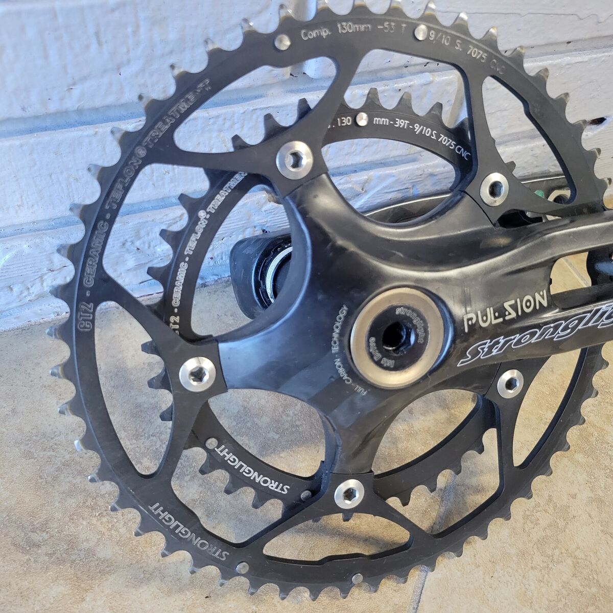 Stronglight Pulsion 170mm Speed Carbon Crankset 53/39 | eBay Stronglight Pulsion 170mm Speed Carbon Crankset 53/39 | eBay