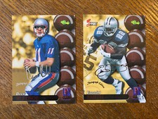 Emmitt Smith Drew Bledsoe Silver Signature 1995 5 Sports  2 Cards See Pics(1037)