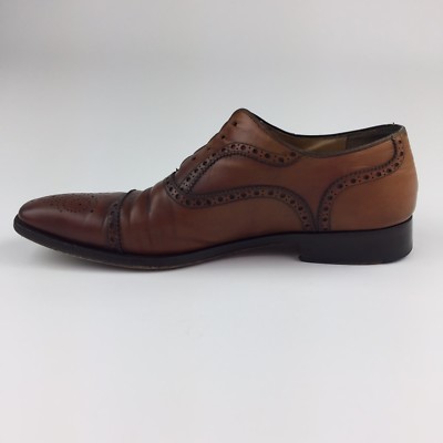 Magnanni Brogue Derby Medallion Toe Oxford Cognac Mens Dress  display picture 2