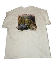 Vtg Endangered Species Chocolate Co Mens White T Shirt XL Hanes Safari Bar NWOT