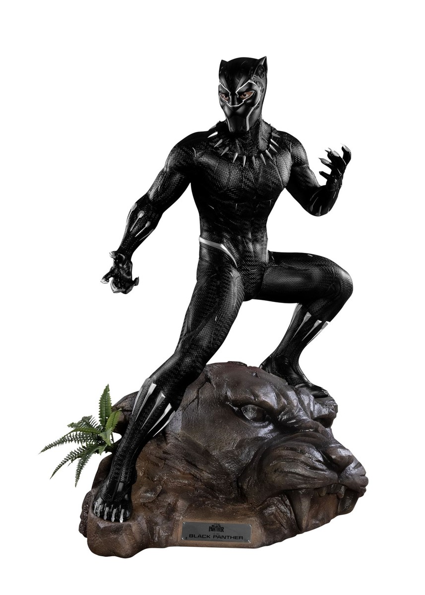 Black Panther スタチュー Marvel Black Panther (Chadwick Boseman) Life Size Statue 1:1 Scale