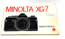 Minolta Manual for XG-7 SLR, shows wear