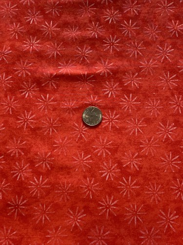 Holiday Treats Cotton Fabric 1 Yd Starburst Red - Picture 3 of 3