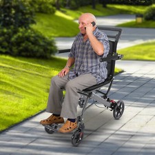 Foldable Transport Wheelchair with Storage Bag Portable Traveling Wheelchair USA
