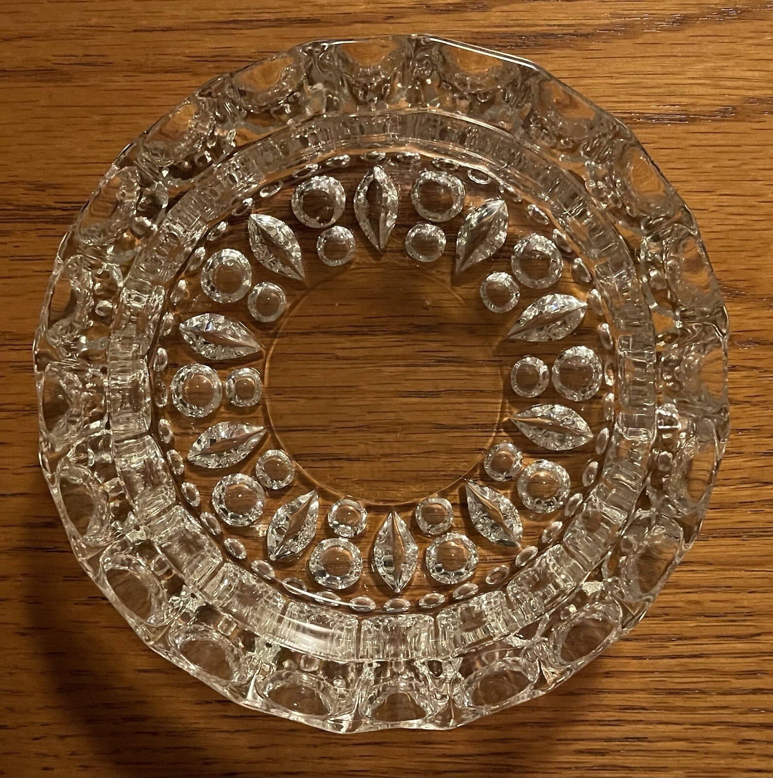 Lot of 2 Vintage Indonesia Crystal Heavy Ashtrays or Candy Dishes Teardrop eBay