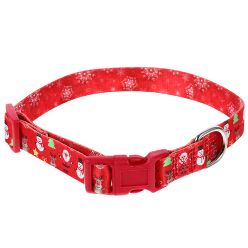  Size M Polyester Candy Cane Dog Collar Puppy Collars Christmas Cat - Afbeelding 1 van 19