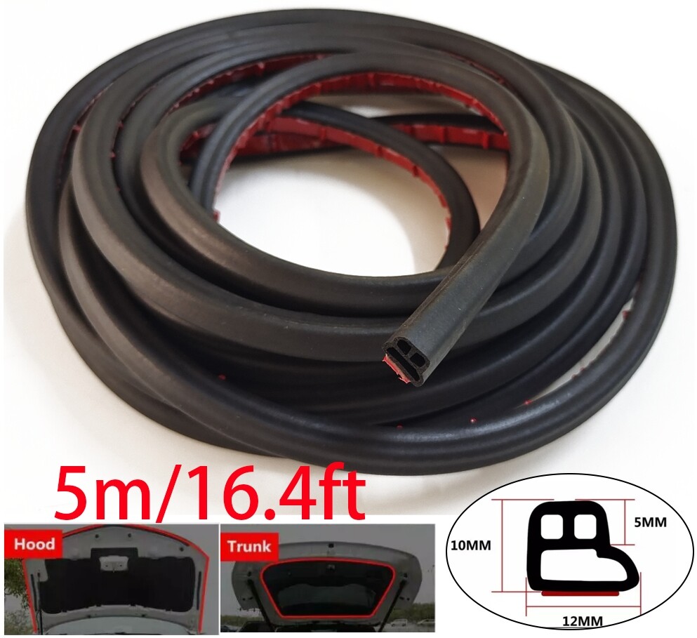 16.4Ft Rubber Car Door Seal Strip Weather Stripping Self Adhesive Auto Universal