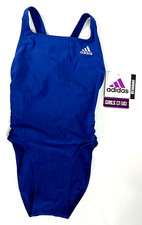 Adidas Girls Collegiate Royal Blue Swimwear suit size 7-16 28"