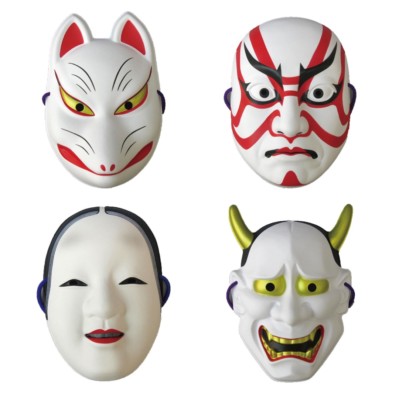 Japanese Plastic ''Omen'' face mask with elasticated strap
