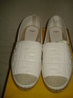 100% AUTHENTIC NEW WOMEN FENDI FF WHITE ESPADRILLE US 8.5 — photo 3
