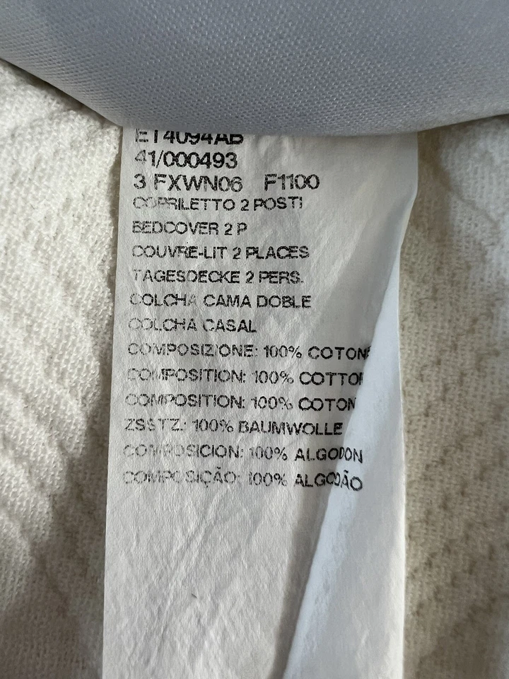 Precioso Cobertor Frette 100% Algodón King Beige Off White $1590 Foto 4 de 4