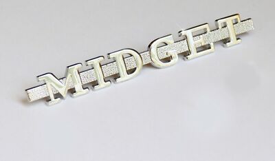 MG Midget Chrome Boot Badge with mountings, MG part number; AHA5683