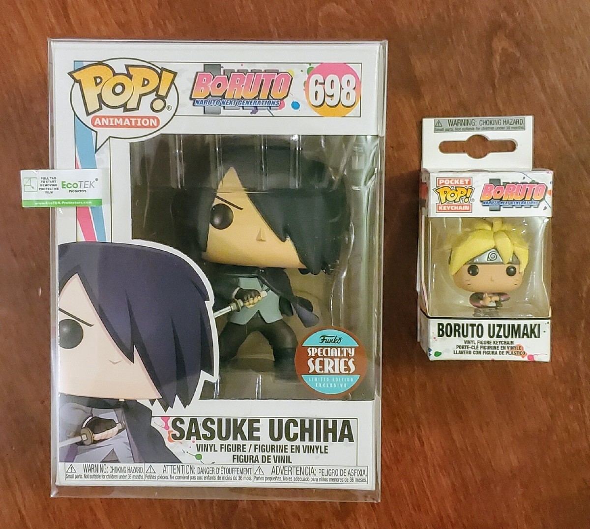 NEW FUNKO POP! SASUKE UCHIHA #698 POP PROTECTOR BORUTO UZUMAKI