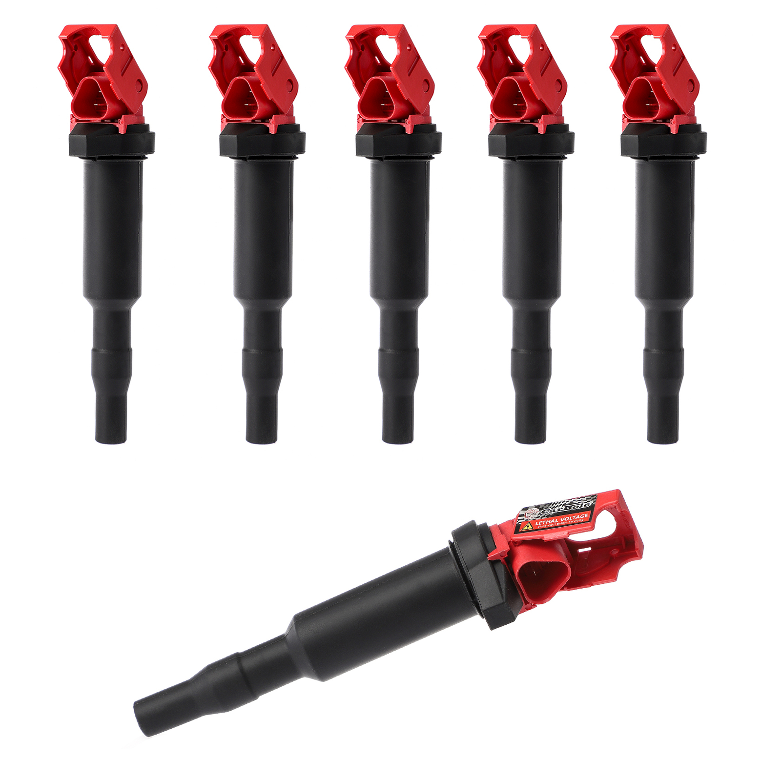 Ignition Coil Pack Set of 6 Replacement for Bosch 0221504470  