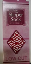 Vtg SLIPPER SOCK Traction Sole Slipper Socks Ladies Color Red USA