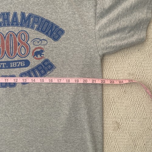 Vintage 2000 Logo Athletic 1908 World Champions Chicago Cubs Grey Size Large - Picture 5 of 6