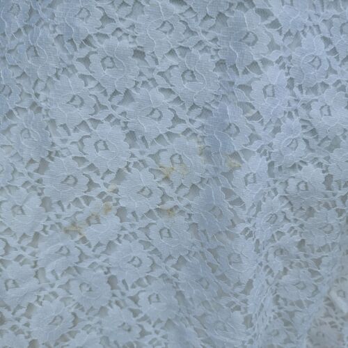 Vintage 70er Jahre Spitze Mittelalter Revival Trompetenärmel Brautkleid 8-10 handfast - Bild 10 von 12