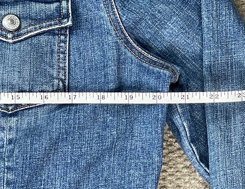 Gap Stretch Women's Button Up Long Sleeve Denim Jacket Size Large - Picture 9 of 11