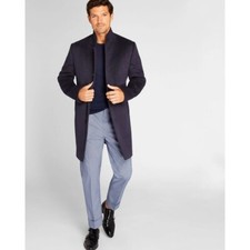 Nwt Club Monaco Loukas Funnel Neck Navy Coat Size 38