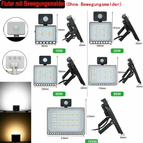 Proyector LED 10W-500W Proyector Exterior Foco Blanco Cálido Blanco Frío 220V - Imagen 23 de 30