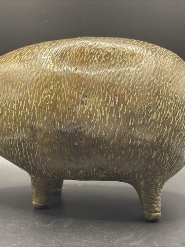 Vintage Handcrafted Brass Sheep Figurine 6 inches Tall Weighs 2 Pounds - Picture 8 of 14