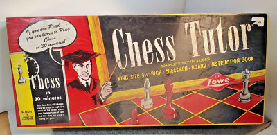 VINTAGE 1972 E.S. LOWE CHESS TUTOR BOARD GAME - FC206-4-G1134