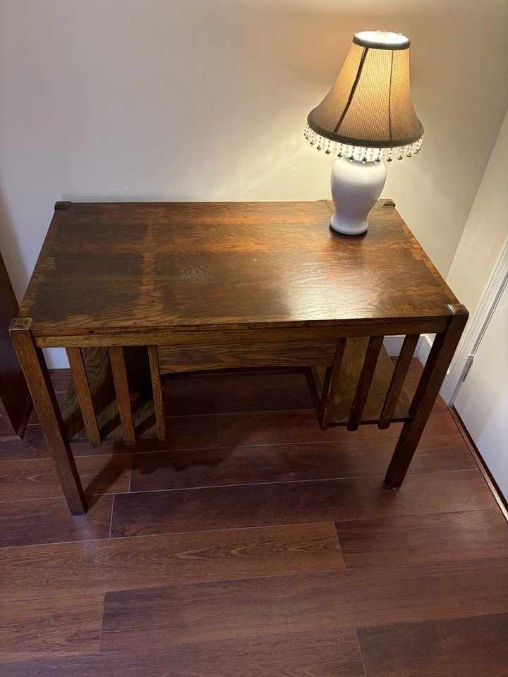 Library Table Antique, Oak, Arts and Crafts Early 1900’s - Image 2 of 4