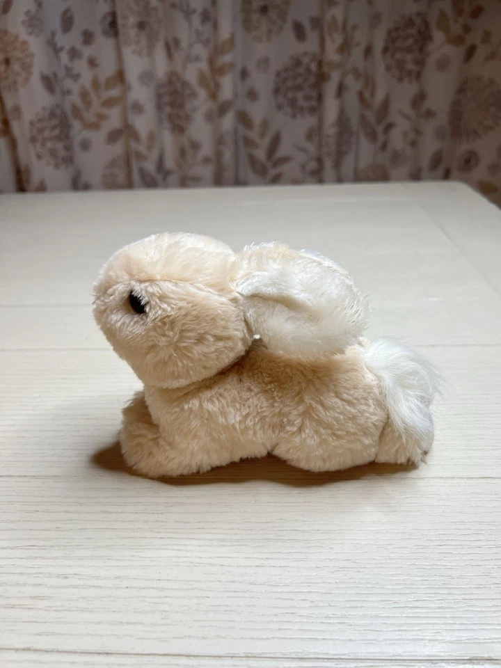 Vintage 1988 Kinder Gund Gray Bunny Rabbit  Soft Plush Animal With Rattle7” - Image 2 of 4
