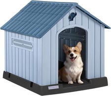 Large Dog House Outdoor Indoor Plastic Dog House Weatherproof for Large Dogs
