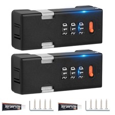 3Digit Password Hasp Latch Keyless Cabinet Lock Drawer Closet Black 2 Pack