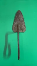 Antique All-Metal Garden Trowel, Rustic Primitive Loop Handle