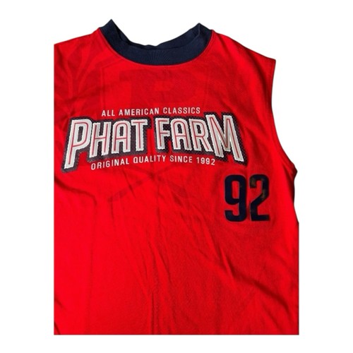 Phat Farm Y2K Vintage Kid’s Red Blue Tank Top Size Small - Picture 2 of 4