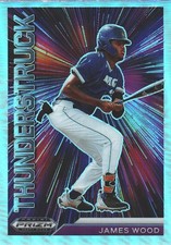2021 Panini Prizm Draft Picks Thunderstruck Silver James Wood #T-JW IMG Academy
