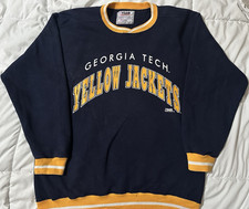 Team Apparel Georgia Tech Navy Crewneck with Gold Lettering